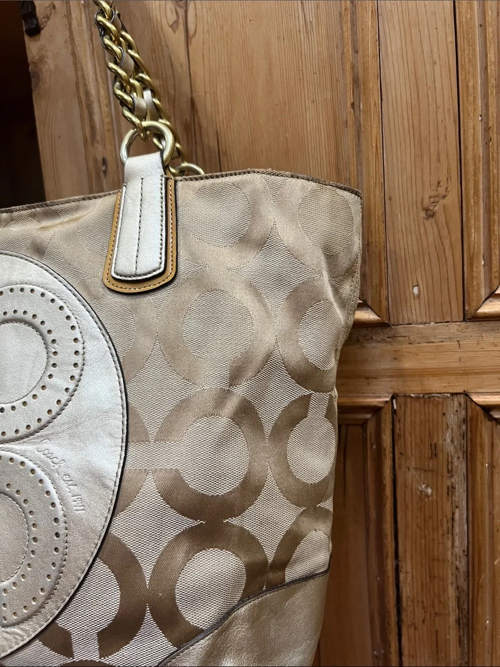 Coach tote beige